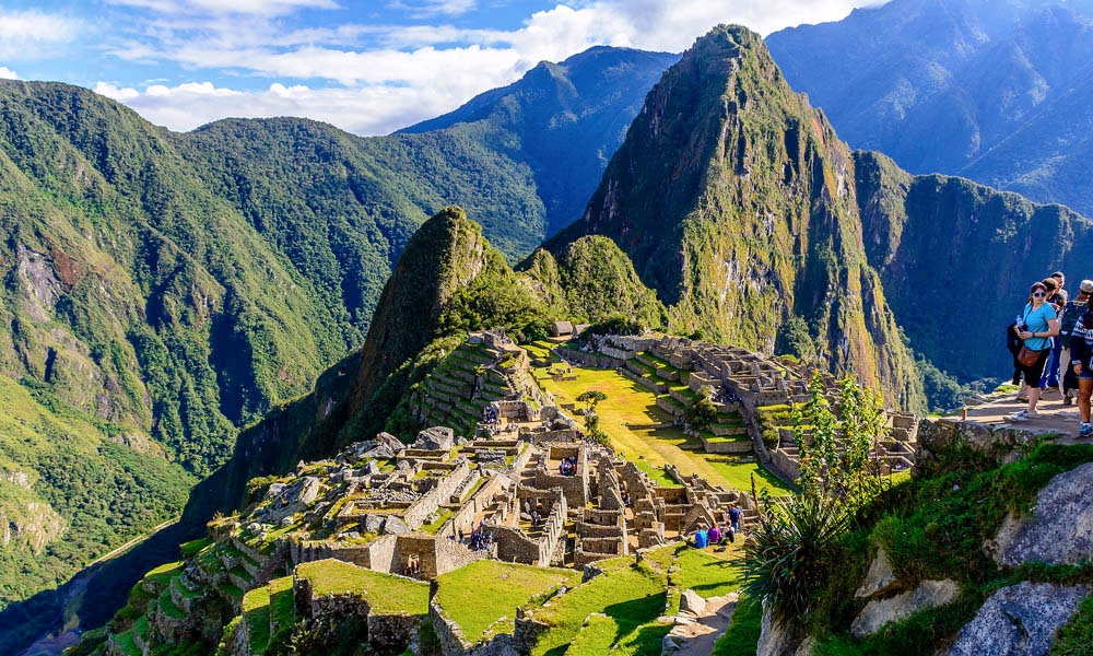 A majestic panoramic view of the sanctuary of Machu Picchu