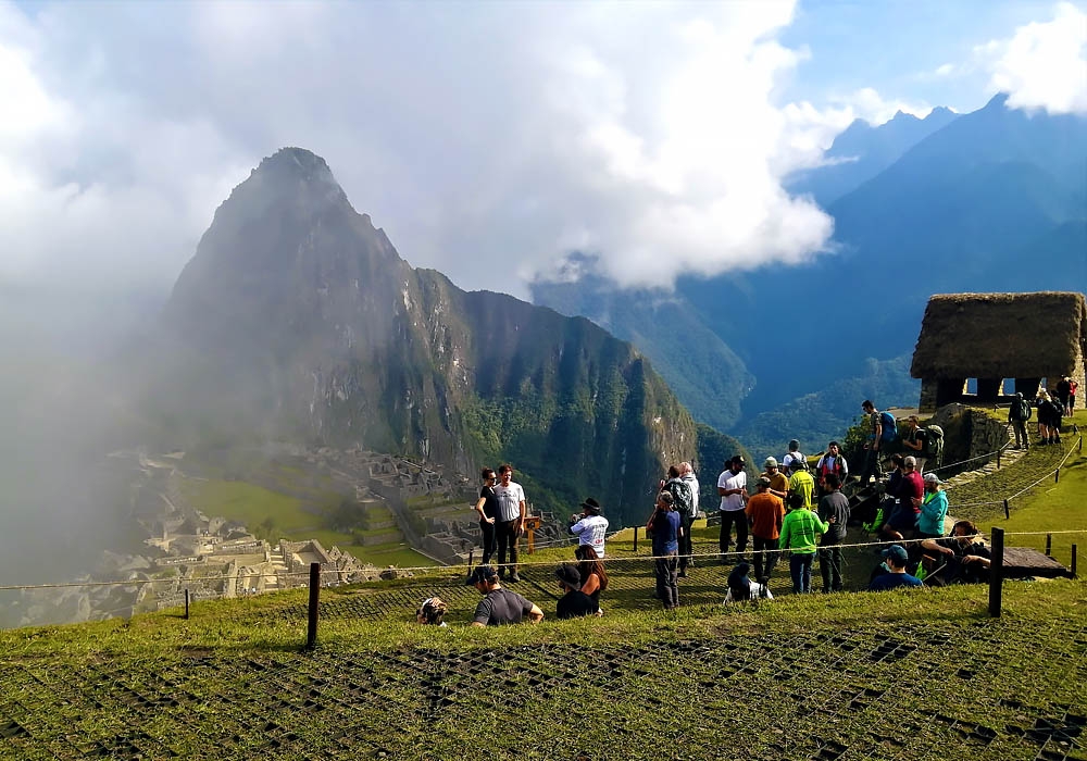 People at the top of Machu Picchu