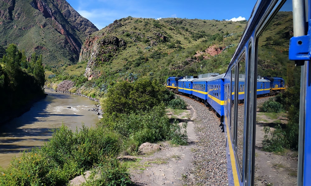 Train on the way to Aguas Calientes